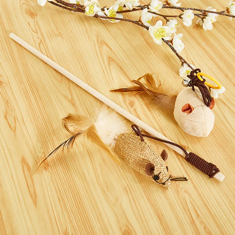  Pet feather bell ball toy set cat sisal