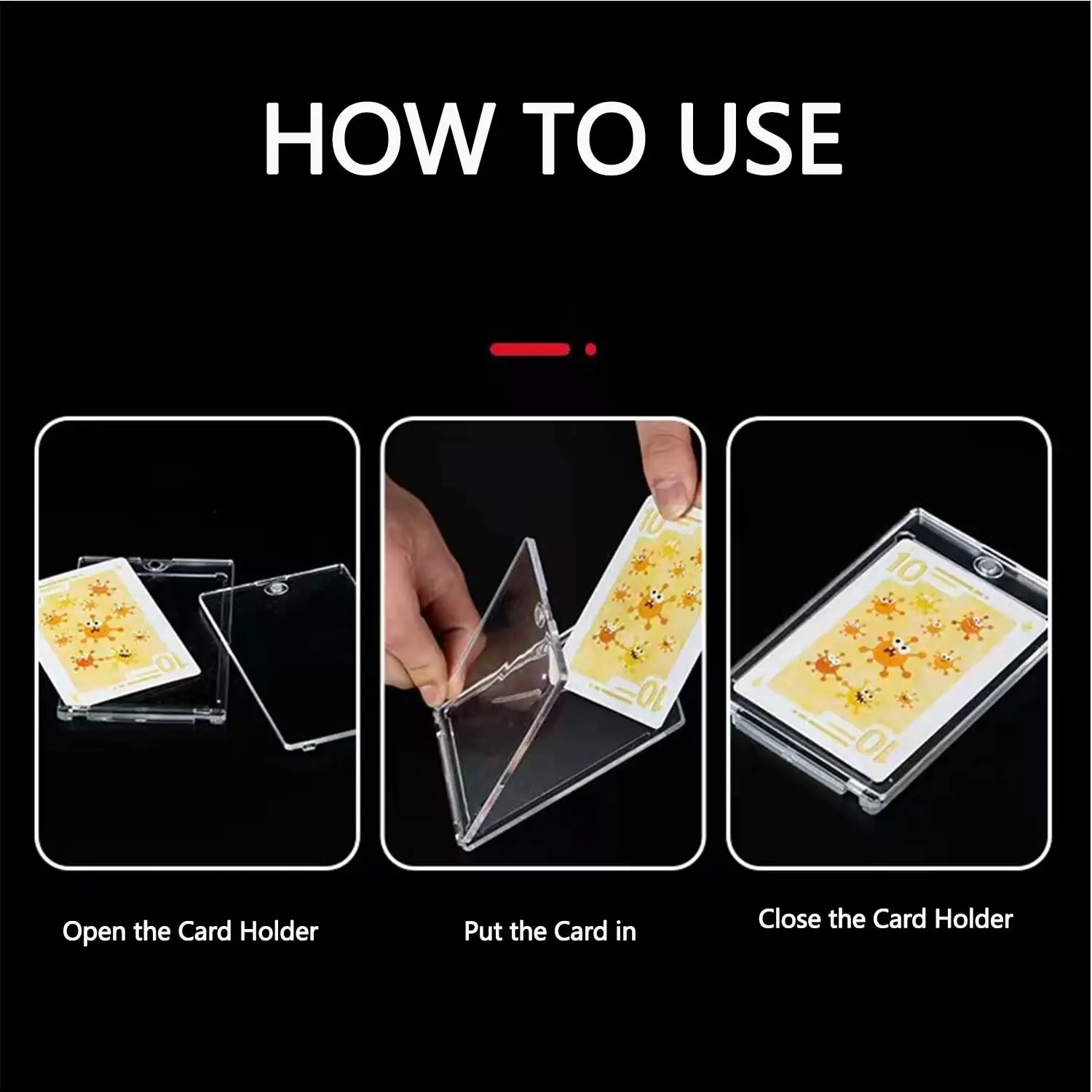 Card Protectors Hard Plastic Sleeves Display case for Baseball Sports Cards for Trading