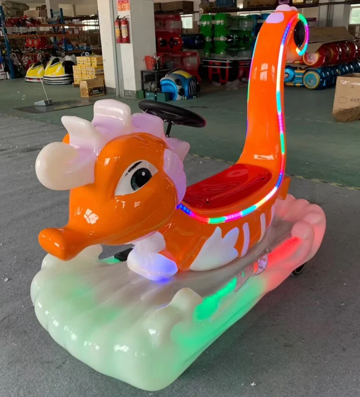 Popular amusement park equipment  kiddie rides sea horse, lights dolphin bumper car amusement rides for sale
