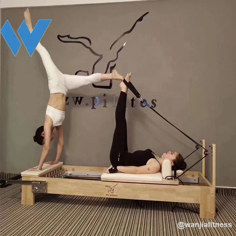 Gym Fitness Studio Equipment Body Building Yoga Exercise 5 Sets Wooden Pilates Reformer For Sale