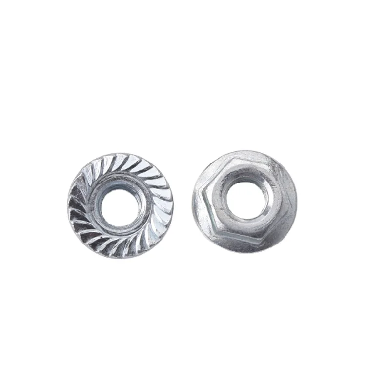 Фланцевая гайка из нержавеющей стали с шестигранным винтовым колпачком подушечными зубьями противоскользящая