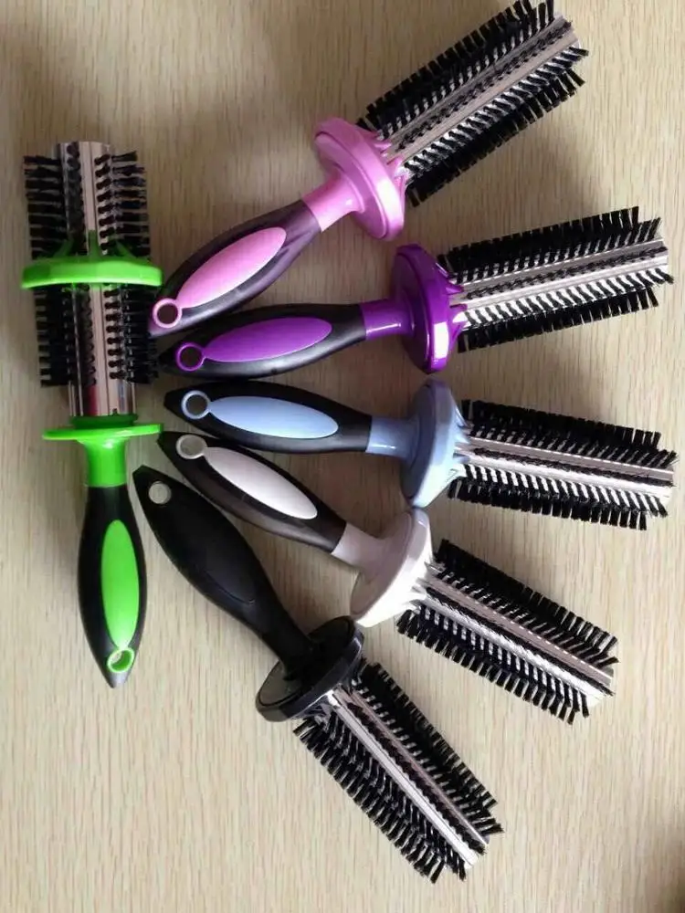 
professional plastic wholesale professional hair removeable brush self cleaning hair brush with spray pump 