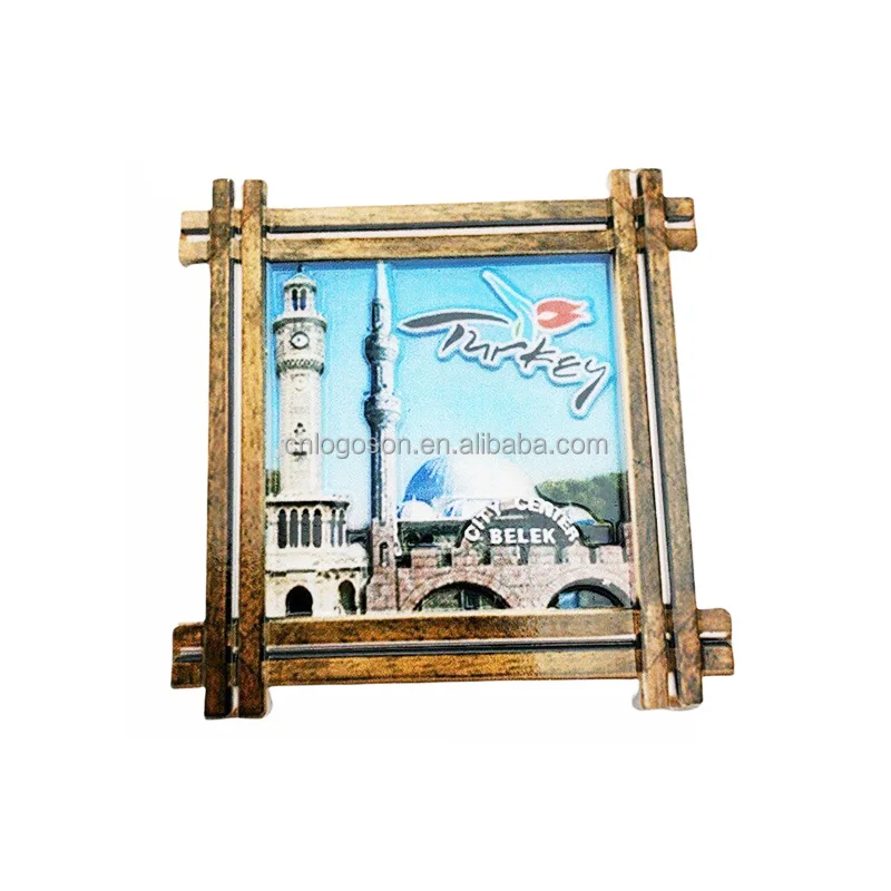 New Design Custom 3D Netherlands rotterdam wood epoxy coated mdf refrigerator magnet