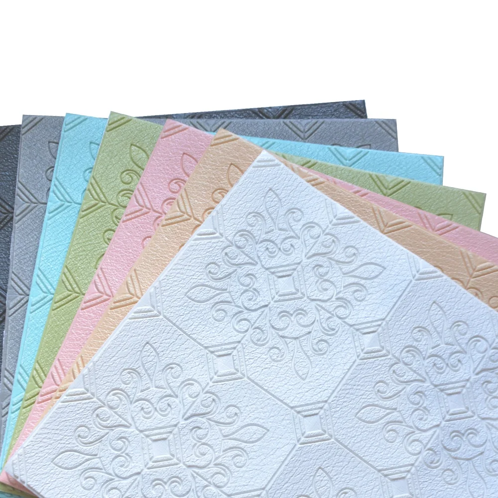 Non-polluting Wall Brick Stone Design Xpe Flame-Retardant 3D Wall Stickers for Bedroom Decor Foam Brick Home Decoration