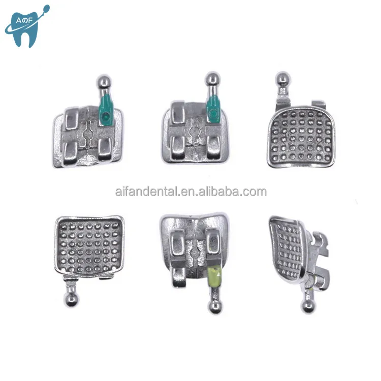 [ Aifan Dental ] Box Package orthodontic brackets Laser Marked Bondable Metallic Ortho Bracket