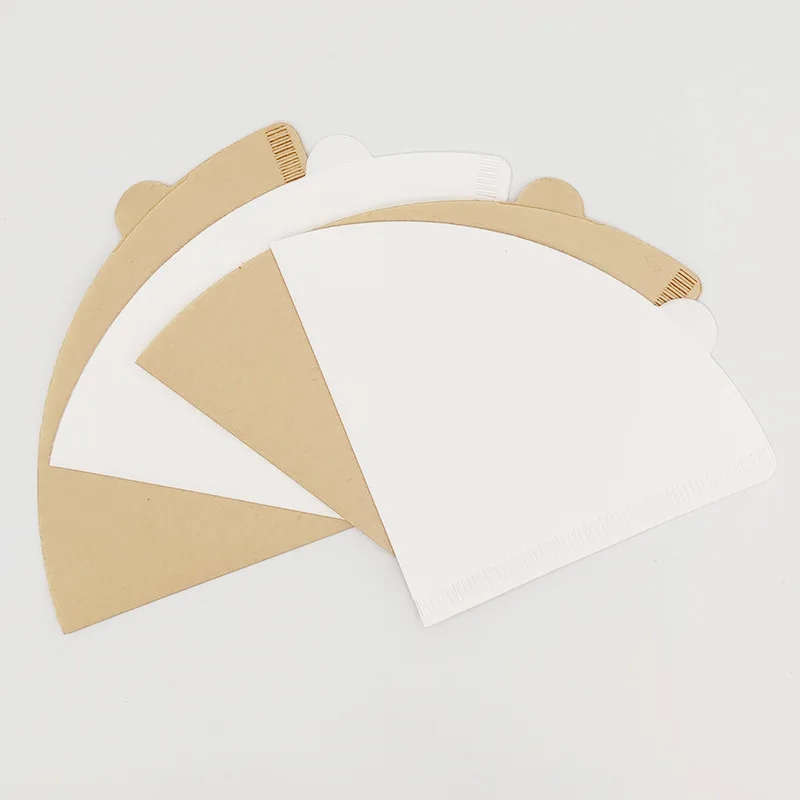 best selling coffee filters 100 Count 1-2 Cups v60 cone paper filters brown natural
