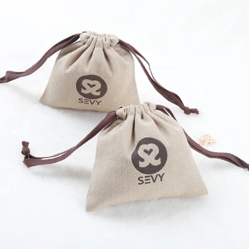 Brand Cotton Gift Dust Bag Luxury Fabric Jewelry Drawstring Pouch