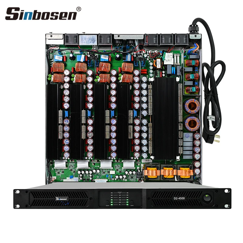 D2-4500 2 Channel Amplificador De Audio  20000 Watts 1u Digital Power Amplifier