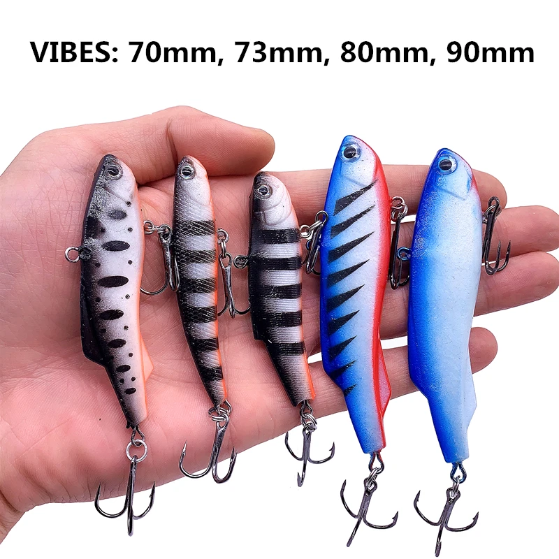 Winter VIB Balancer Fishing Lure with Lead Bait Diving Swivel Jig Wobbler Lure Ice Sea Fishing Tackle