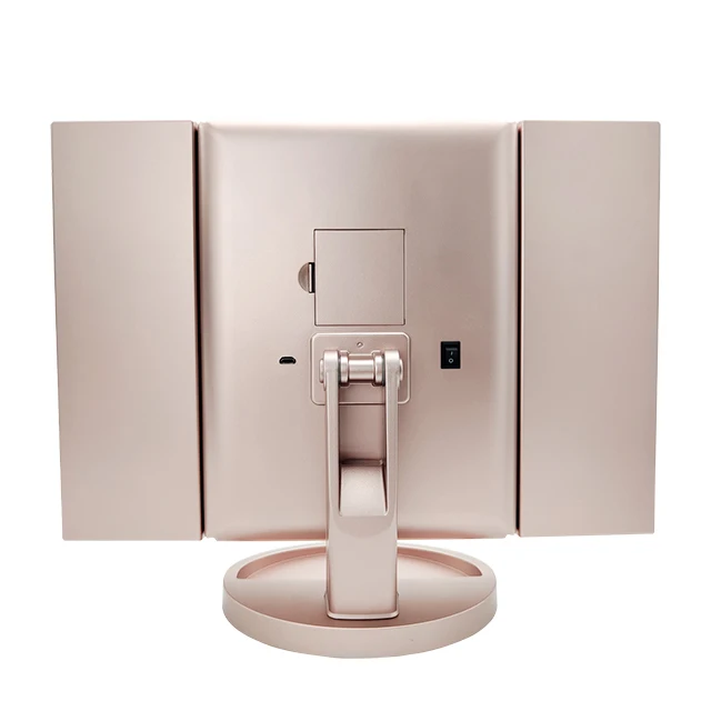 Best Sellers Adjustable Touching Screen 22 Led Cosmetics Makeup Mirror With Lights usb Charging 180 Degree Desktop for makeup