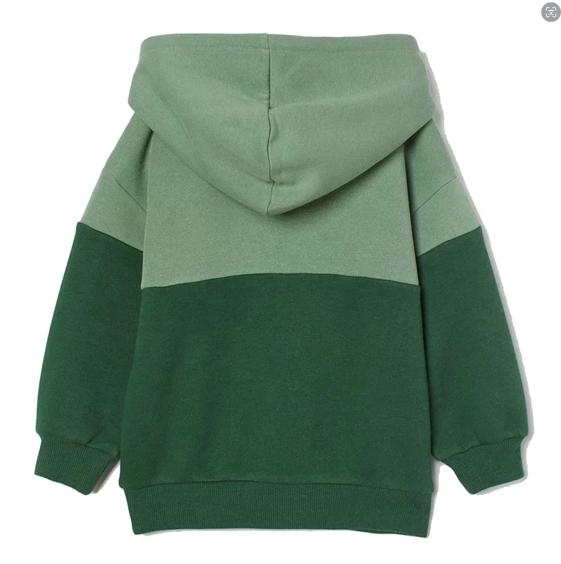 Customize Wholesale Panel Pullover Boys High Quality Cotton Hoodie Popular Kid Two Tone Hoodies