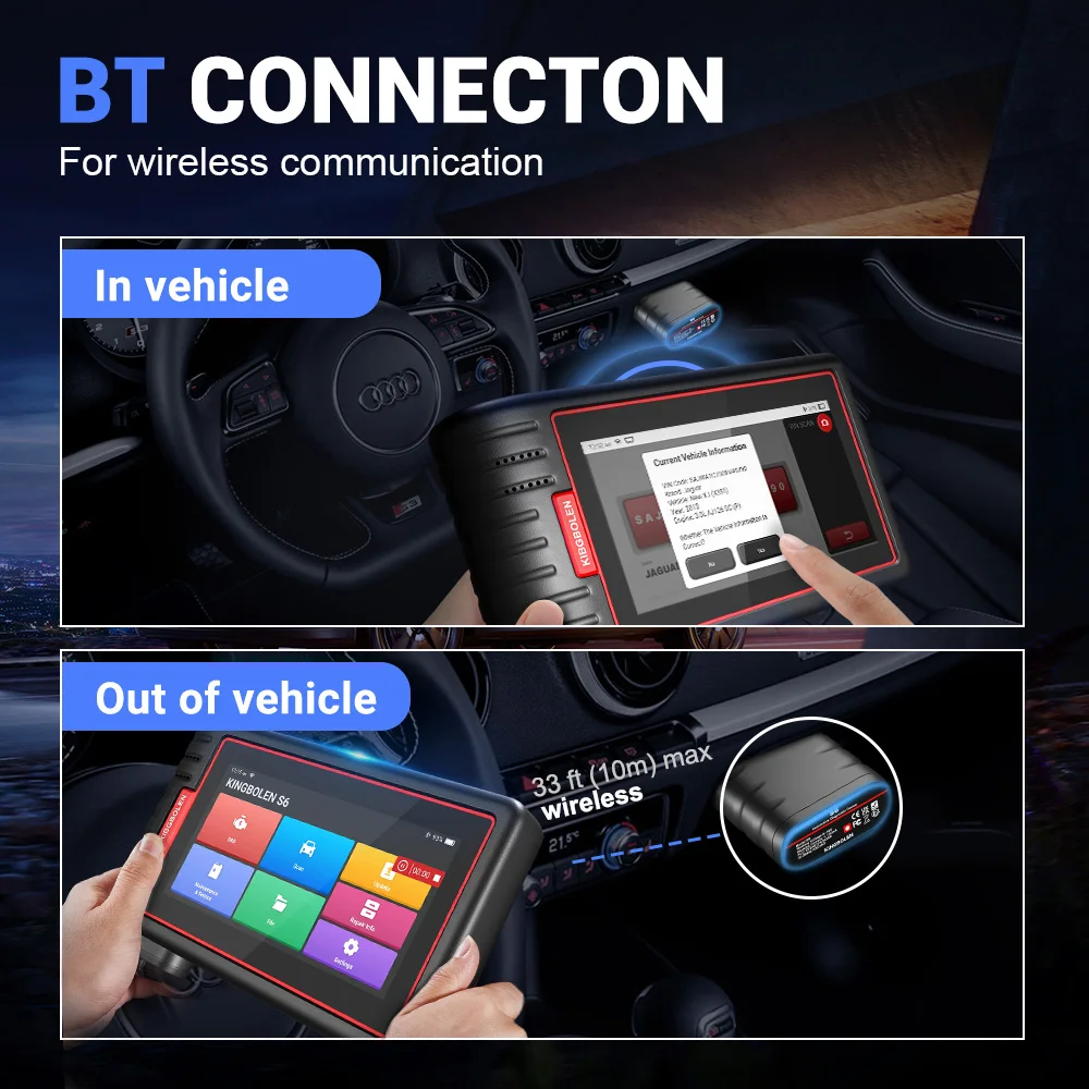 Kingbolen OBD2 Code Reader S6 Full System Automotive Scanner Hot Selling Diagnostic Tool PK ThinkTool ThinkScan Max