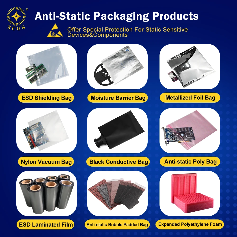 ESD Linqstat 0.15mm Thickness 300x300mm Black PE Pressure-Sensitive Conductive Sheet For Electronic Pressure Sensor Shipping Bag