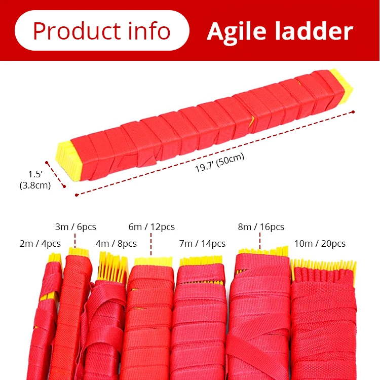 Wholesale Cheapest Speed & Agility Training Set With Tpe Ladder Resistance Parachute 12 Disc Cones 4 Steel Stakes