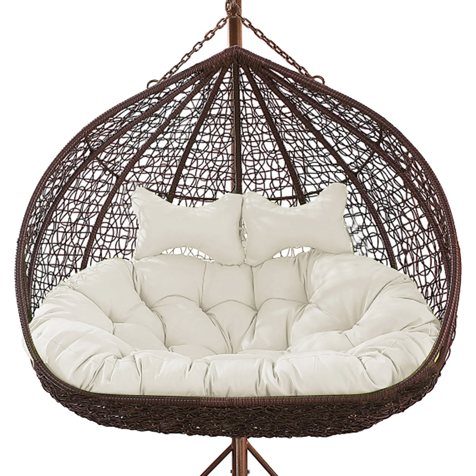 Hammock Patio Hanging Swing Chair Patio Egg Chair Premium Anti rust Stainless Steel Two Seat Swing Egg Chair Aluminum Frame