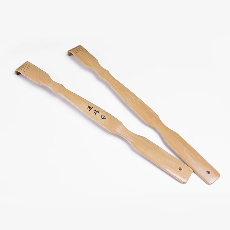 Простой бамбуковый массажер с буквами на заказ, чесалка для спины, Длинная Деревянная чесалка для массажа тела, чесалка с отверстием