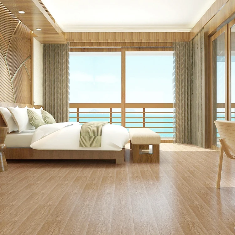 Factory Unilin Click System Rigid Wood Grain Herringbone SPC Flooring Planks