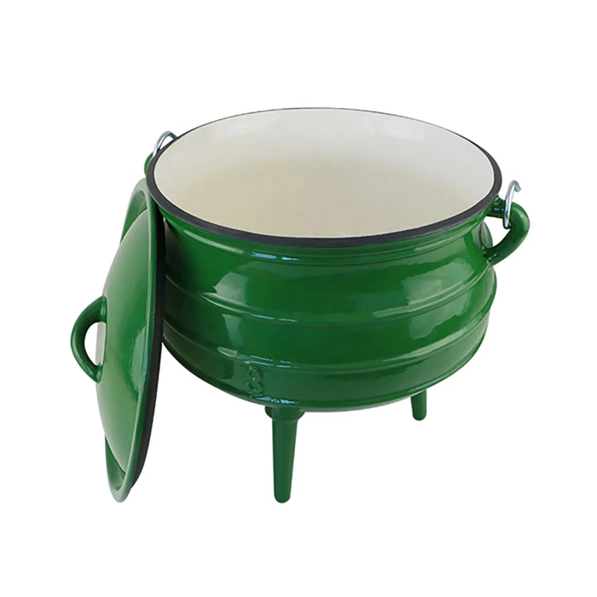 Three Legged Cast Iron Camping South African Potjie Pot Stew Pot Cookware