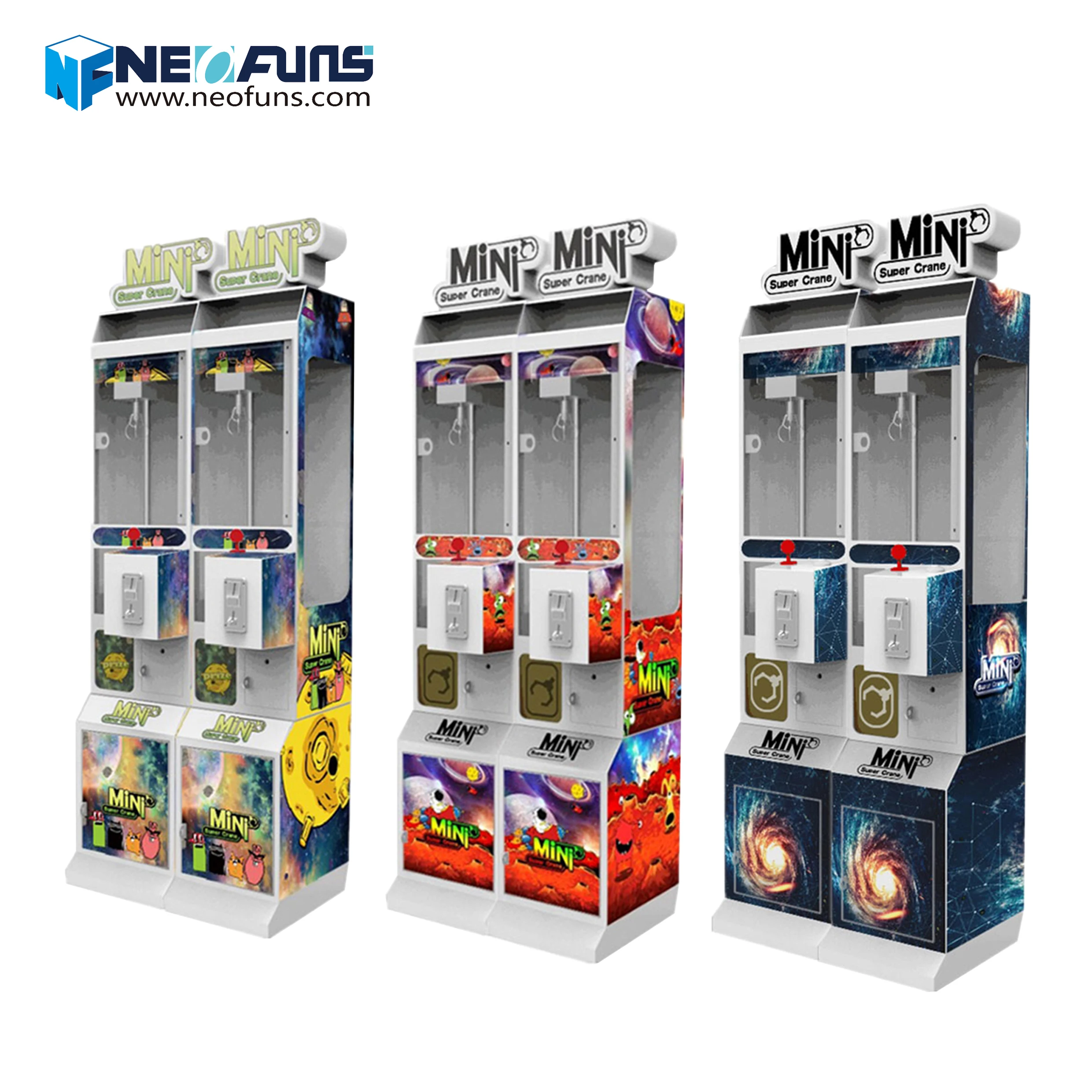 Neofuns 13inch super mini claw machine Small coin operated stuffed animal plush toys doll claw crane machine with bill acceptor