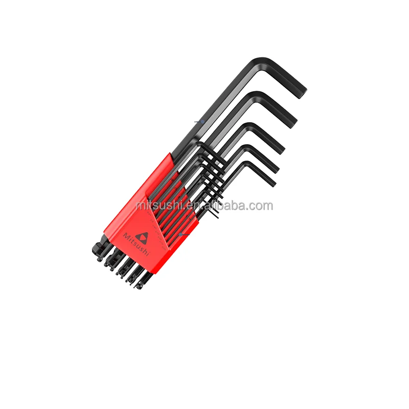 13pcs Chrome Vanadium Steel Ball Point Hex Key Set Metric Measurement System Industrial Use Repairing OEM Customization