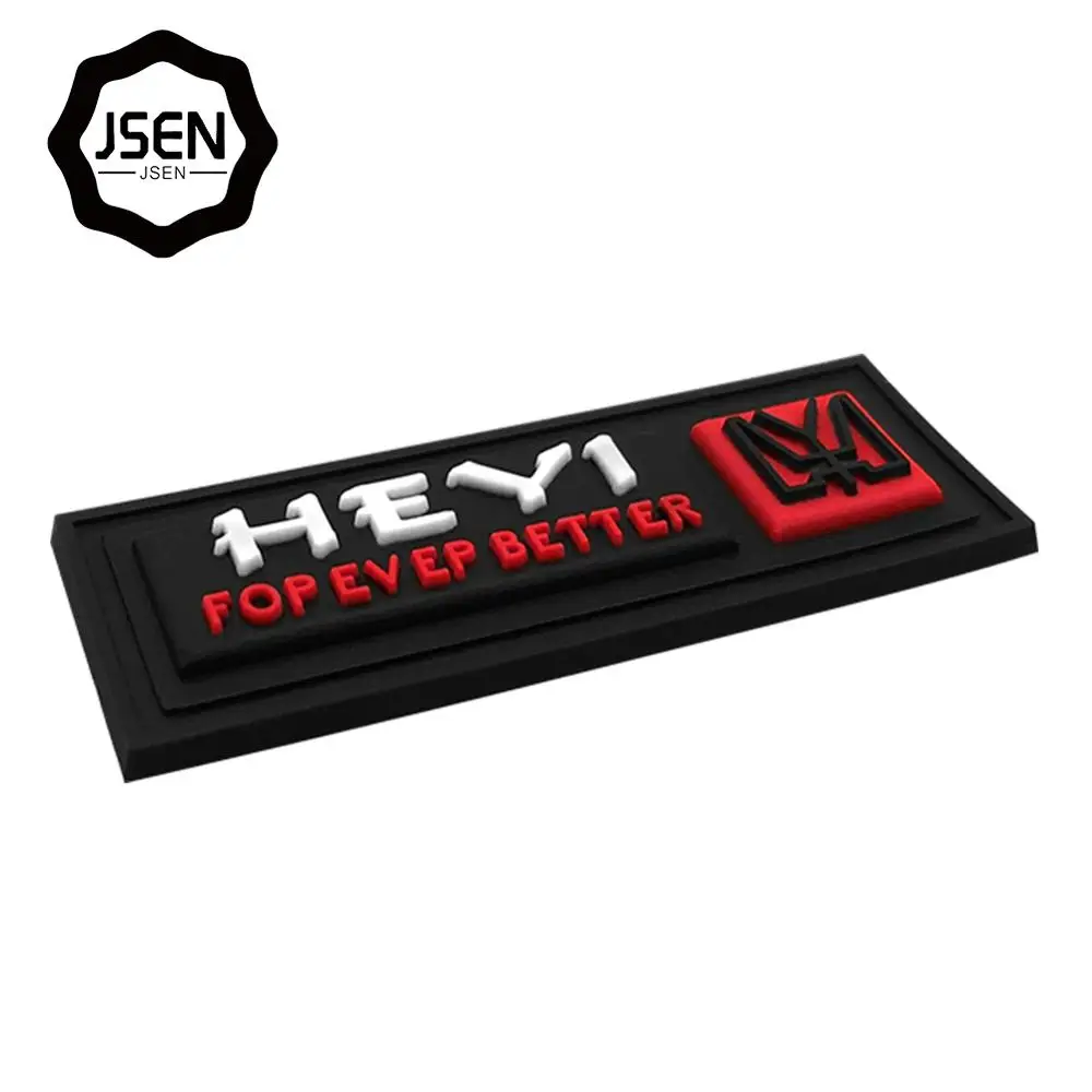 Sew on Embossed Custom Private Brand Name 3D Logo Garment Soft PVC Rubber Patch Labels for Clothing