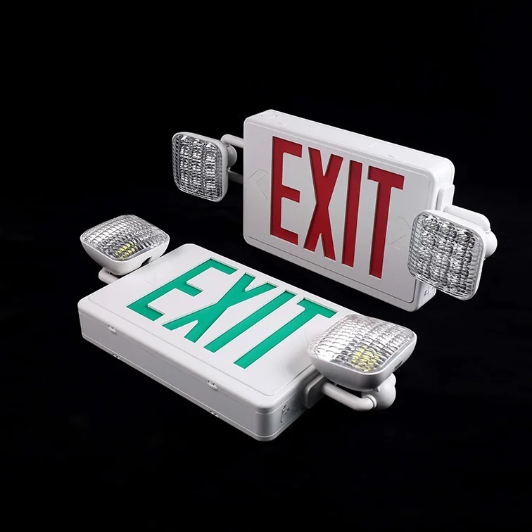 Exit Red Fire Led Emergency Light Double Head Light Exit Indicator Exit Sign Warning Guidance Fire Safety Signs