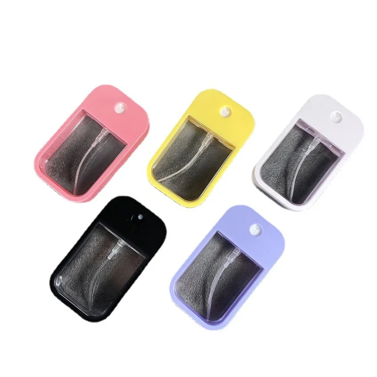 35 мл 50 пластиковая кредитная карта дезинфицирующий спрей бутылка насос герметичный дезинфицирующее средство для рук с силиконовым держателем брелок