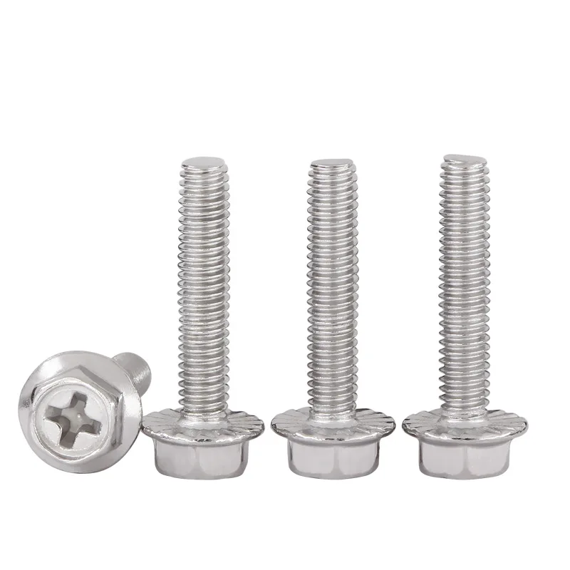 Wholesale Grade 12.9 9.8 8 Hexagon Flange Bolts Stainless Steel Din 6921 Hex Flange Head Bolt