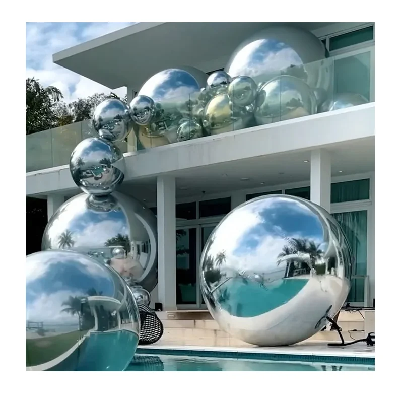 Hot sale pink Inflatable Mirror Balloon giant pvc inflatable mirror ball For Event Decoration big shiny inflatable balls