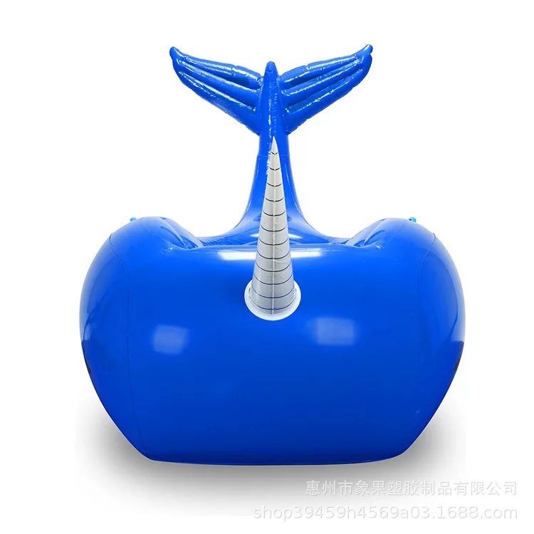 Hot selling PVC inflatable whale rider for floating