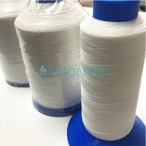 good braiding ptfe surface coated fiberglass sewing thread PTFE sewing thread