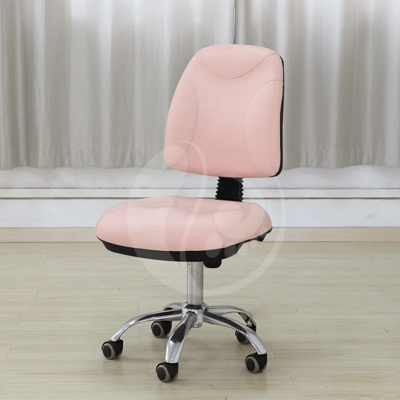 Modern adjustable height modern manicure nail chair hair salon equipment pink beauty styling chair swivel barber stool