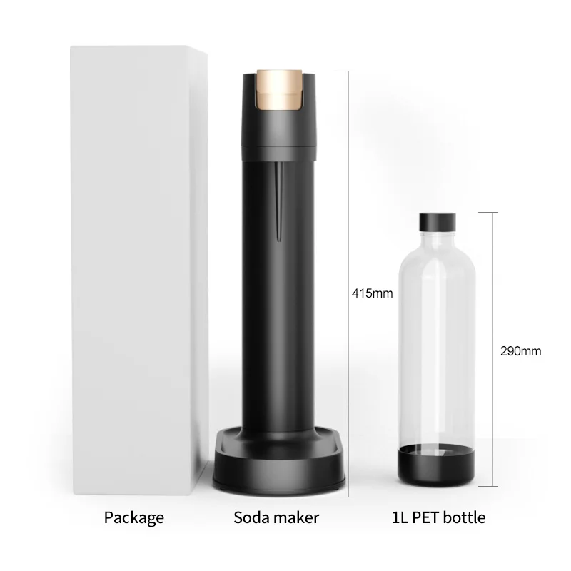 Custom Color Hand Soda Machine Commercial Cold Soda Water Maker With 1L Pet Bottle