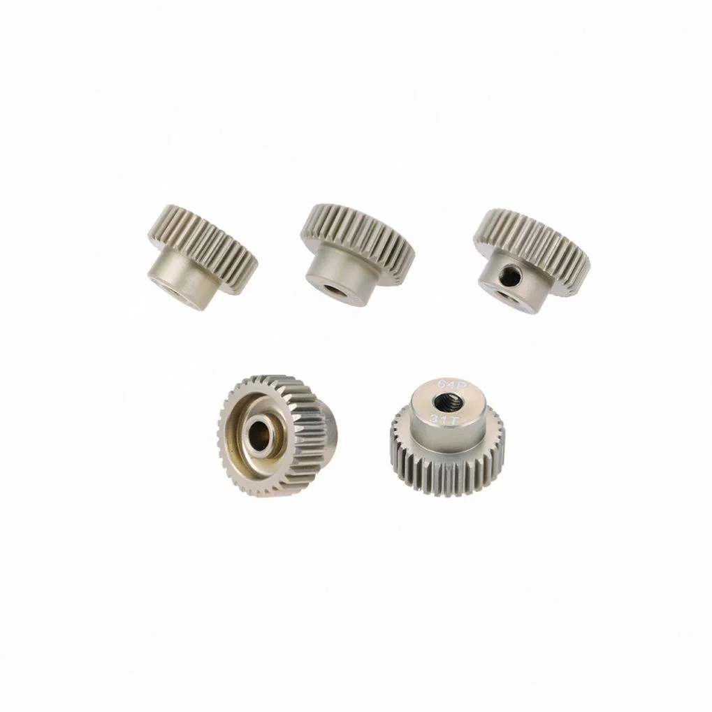 2pcs 64DP 3.175mm 21T- 25T 26T 28T 29T 30T 32T 35T 40T 41T 45T 46T-50T Aluminum Metal Pinion Motor Gear For 1/10 Rc Car Motor