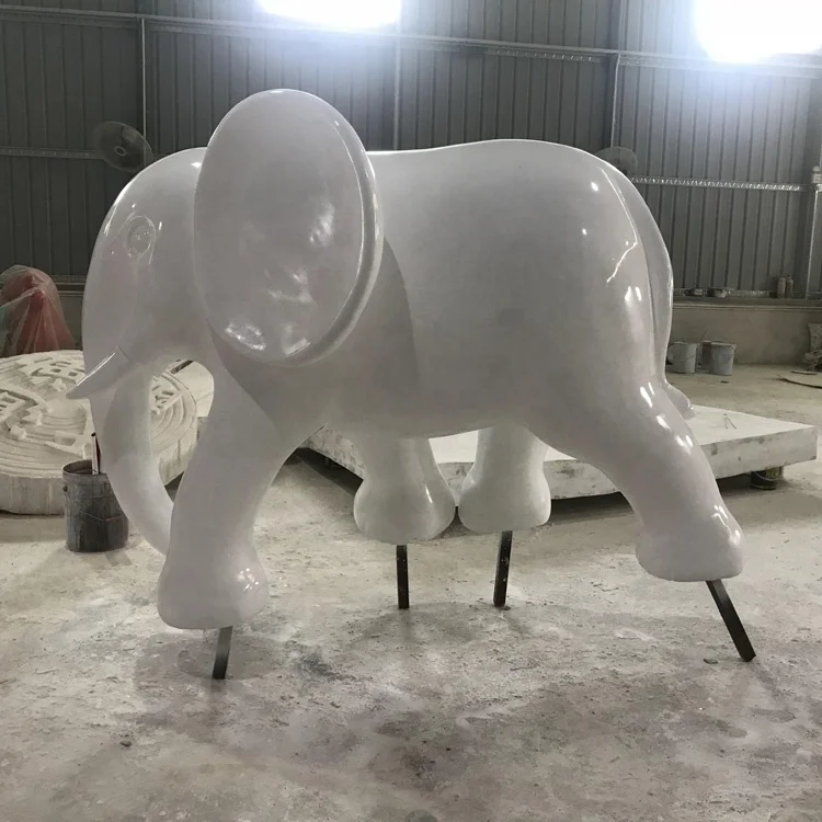Fiberglass brown elephant Animal model sculpture customization The park was painted with elephant statues