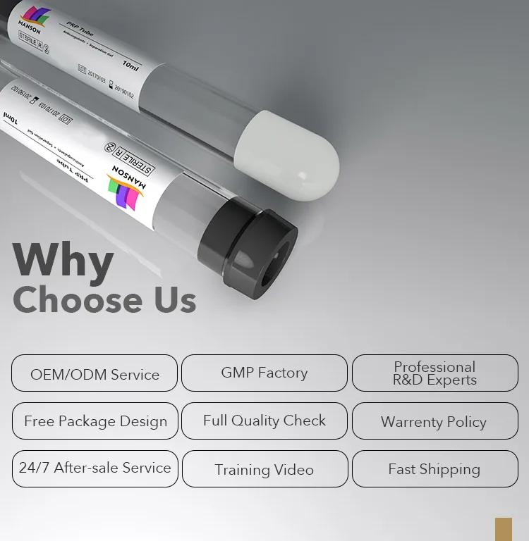 NANSON 15ml PRP Tube Sodium Citrate with Gel Sodium Citrate