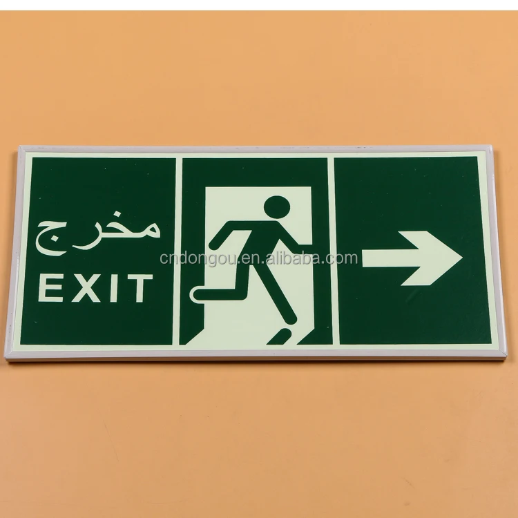 Luminous Fire Emergency Exit Warning Sign Safety Sign
