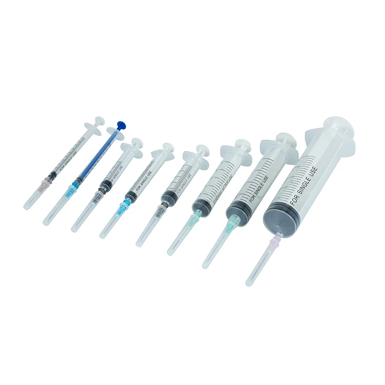 Disposable Medical Plastic Luer Slip Syringe With Needle Injection