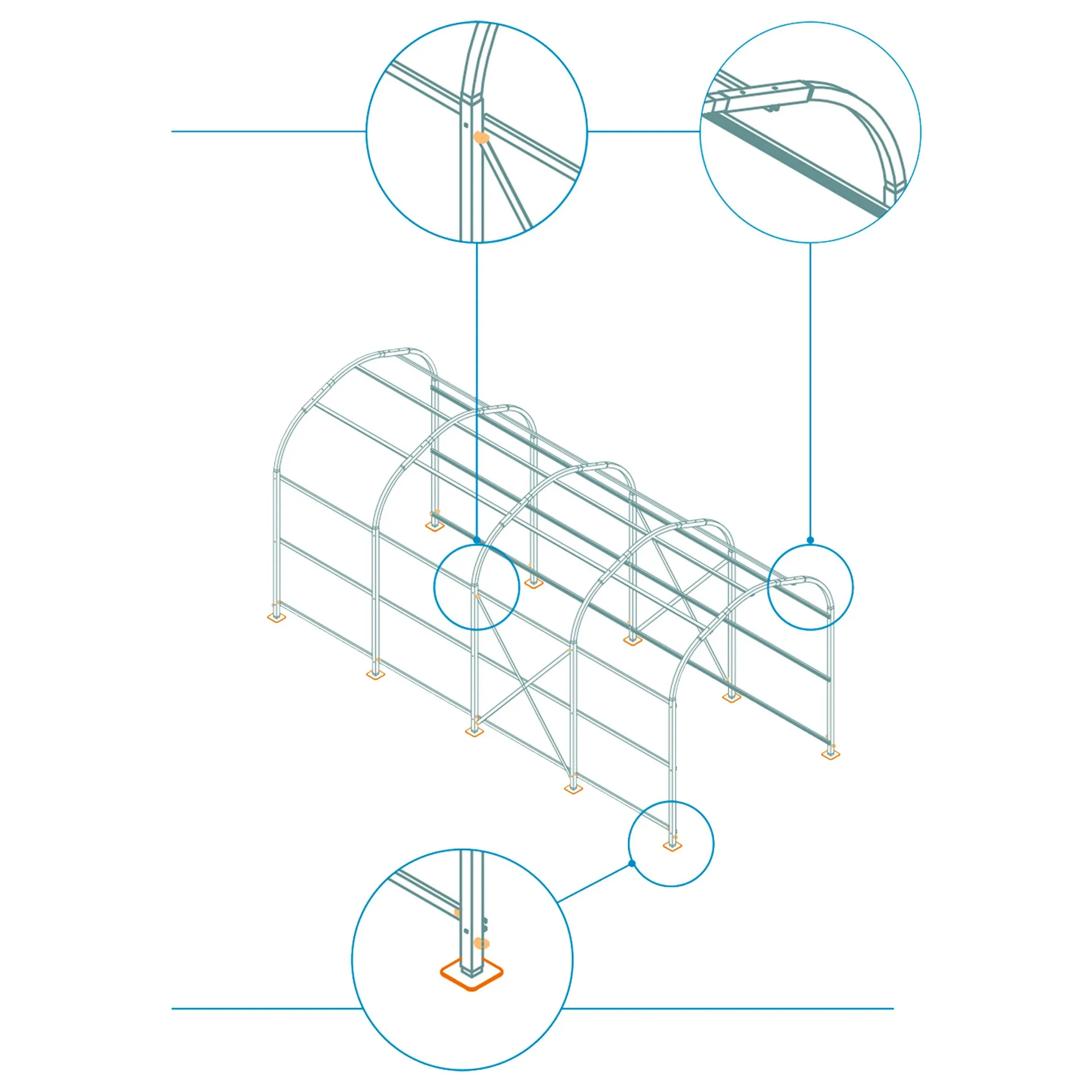 High Quality Sports PVC Storage Tent Strong Steel Frame Waterproof Fabric Wheat Tent Shelter Control Shed Outdoor Use Sale