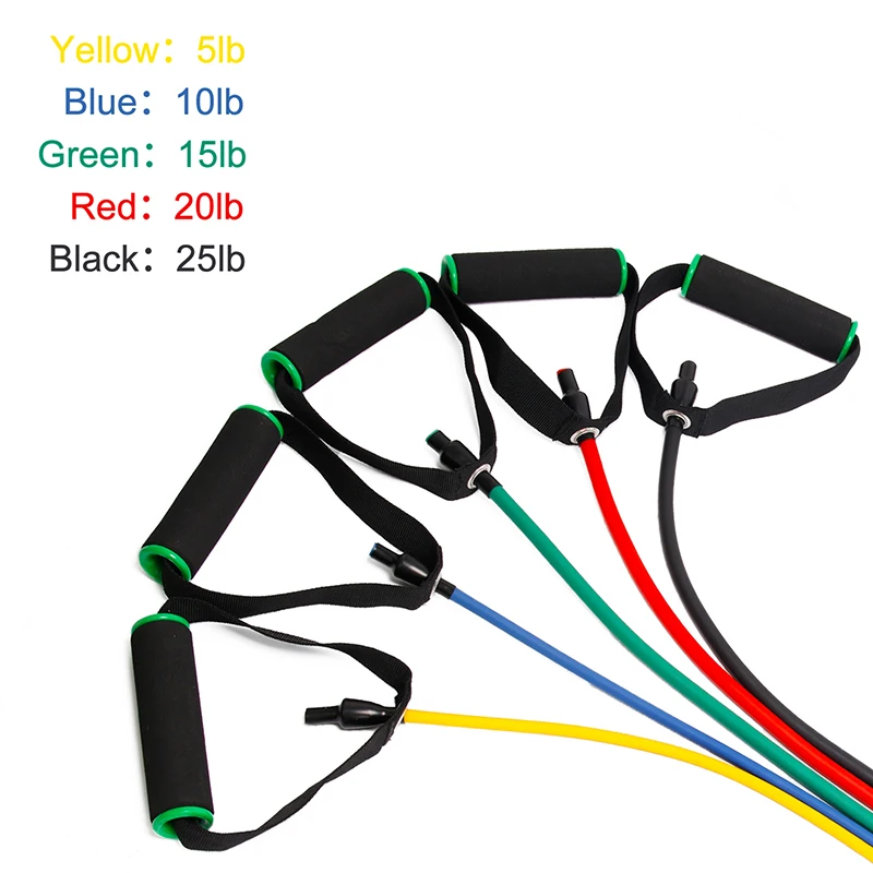 Training Cross Workout Elastic Running Fitness Silicone Ankle Straps Yoga Gym Custom Logo Latex Exercise Resistance Tube Bands