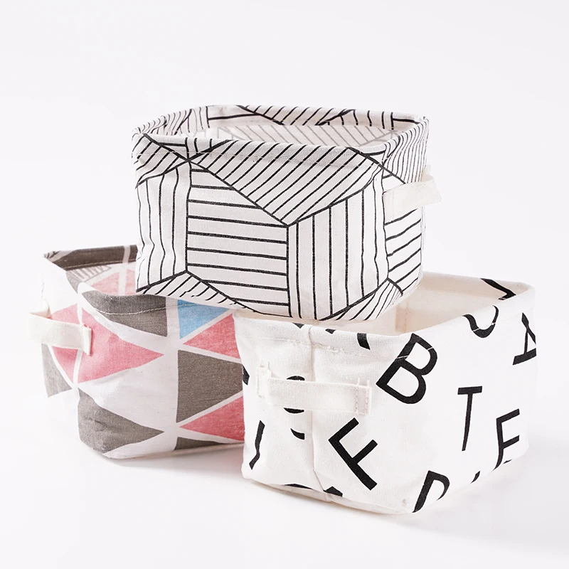 Chinese Manufacturer Small Fabric Sustainable Basket Mini Desktop Storage Basket