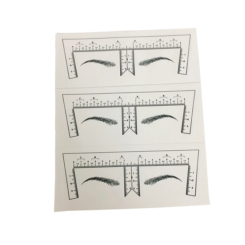 Bolin Wholesale Microblading Eyebrow Tattoo Ruler Stencil Disposable Eyebrow Ruler Sticker