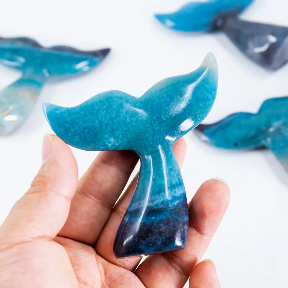 Wholesale natural high quality folk crafts crystals healing stones trolleite fish tail for home decoration