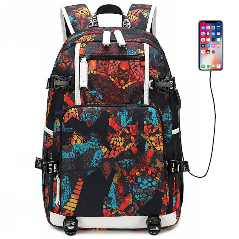 Hot Sale Portable Satchel USB Charging Waterproof Laptop Student Backpack School Bag