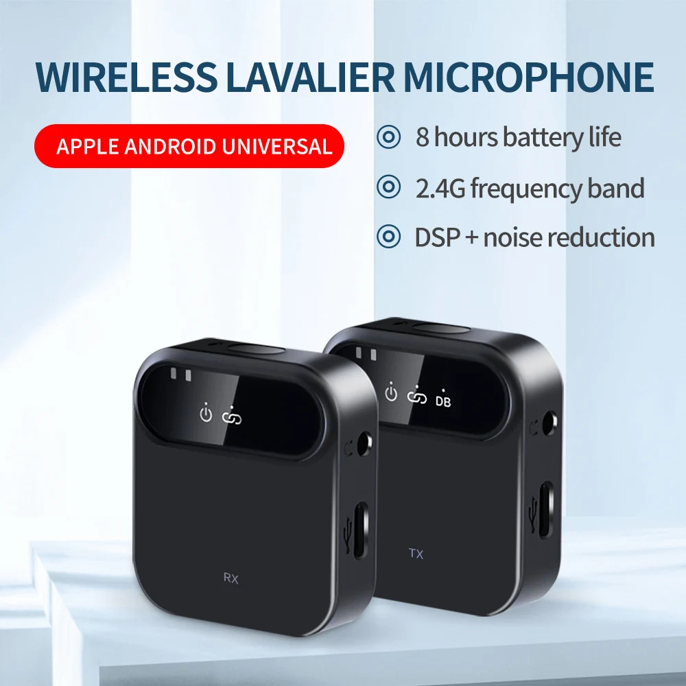 2022 best sale pendant wireless microphone One receiver for two transmitters