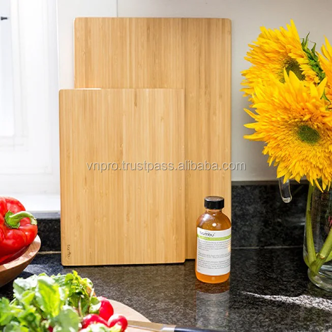 
Hot sale Eco-friendly organic bamboo cutting board wood thick chopping block Vetnam factory bamboo cutting board 