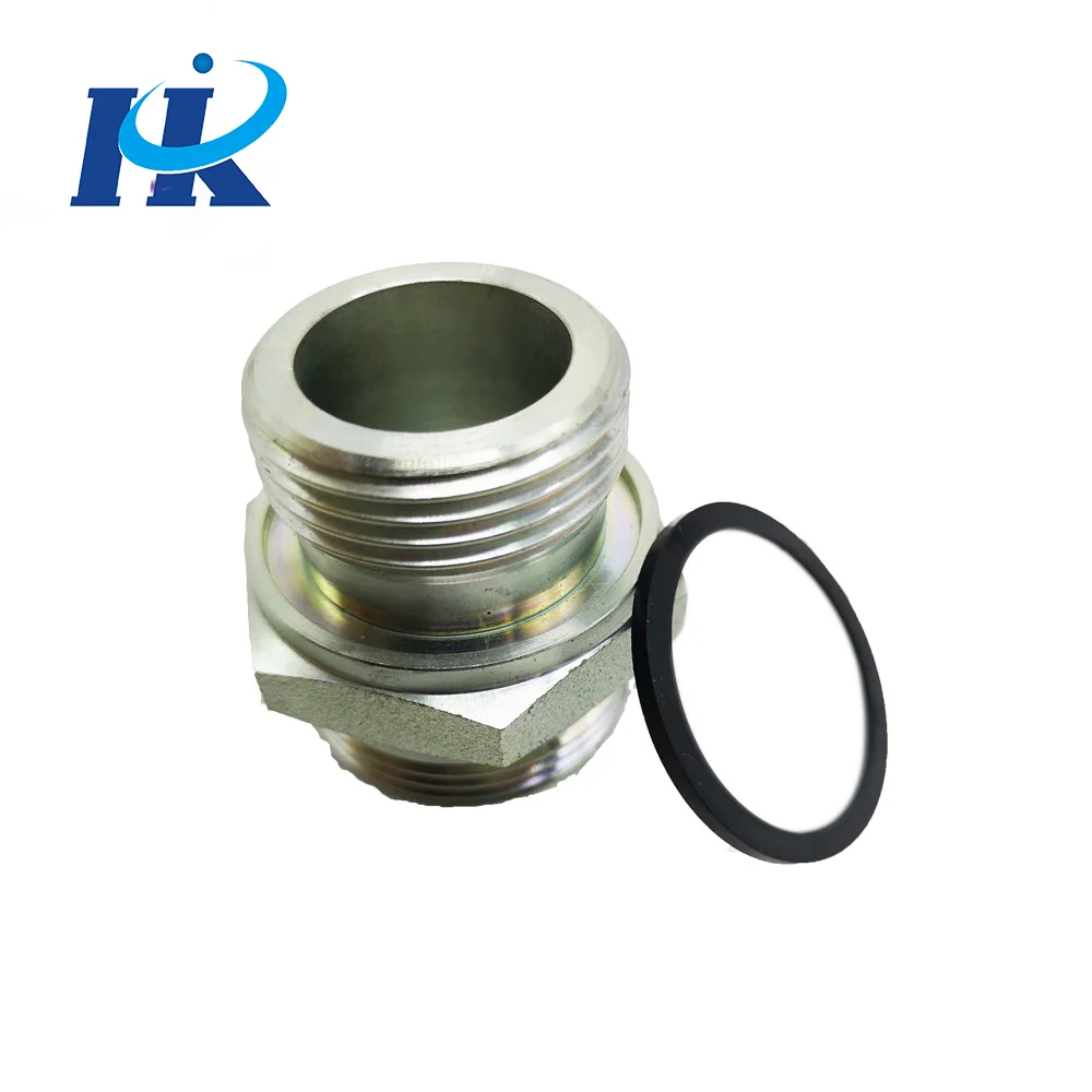 Carbon Steel Metric Male O RING straight Face Seal Adaptor 1E