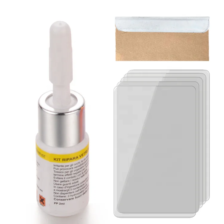 Новый комплект для ремонта ветрового стекла используется для эффективного и быстрого ремонта трещин и царапин на автомобильном стекле