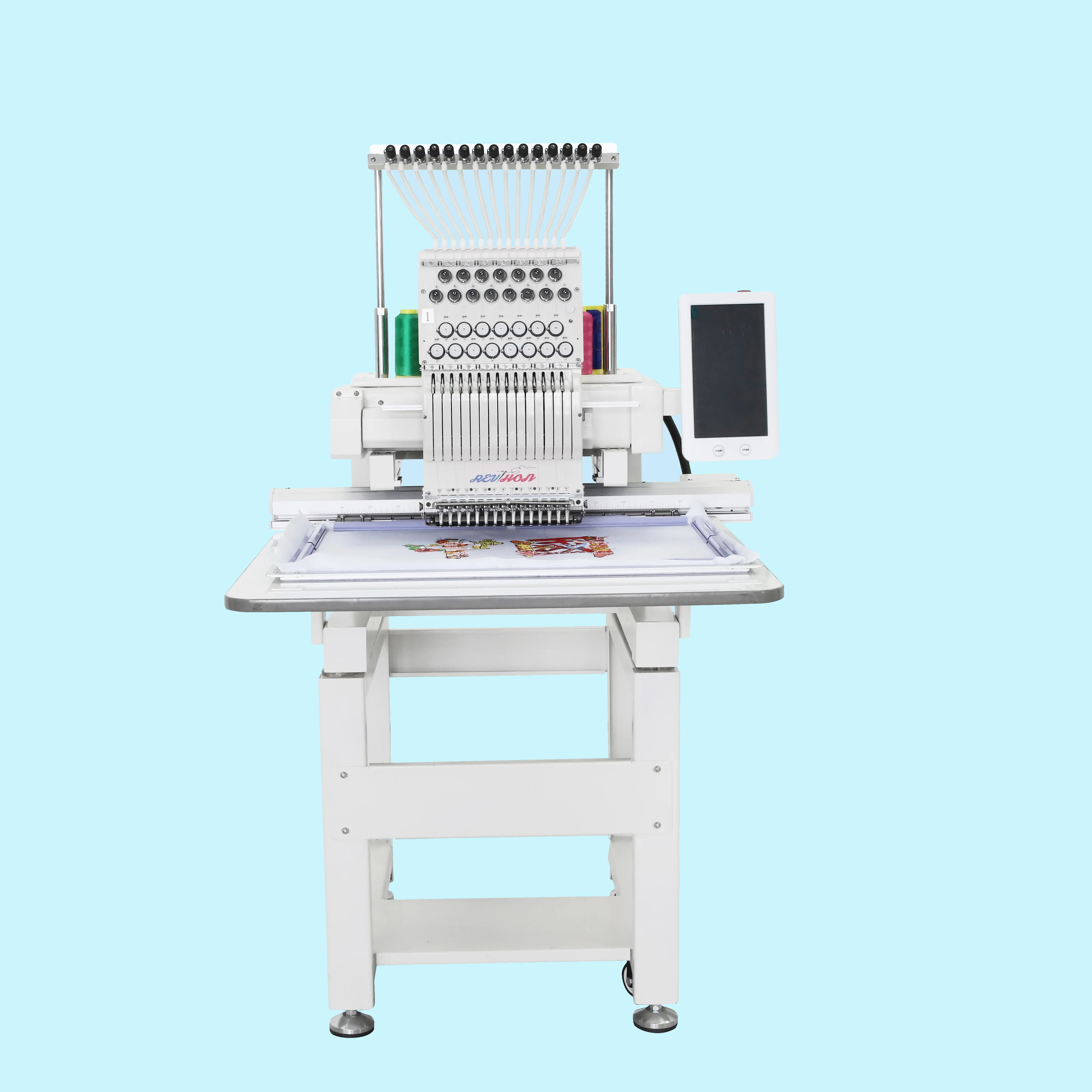 QHM High speed sewing machine 1200 rpm 12 15 needles apparel computerized single head commercial embroidery machinery