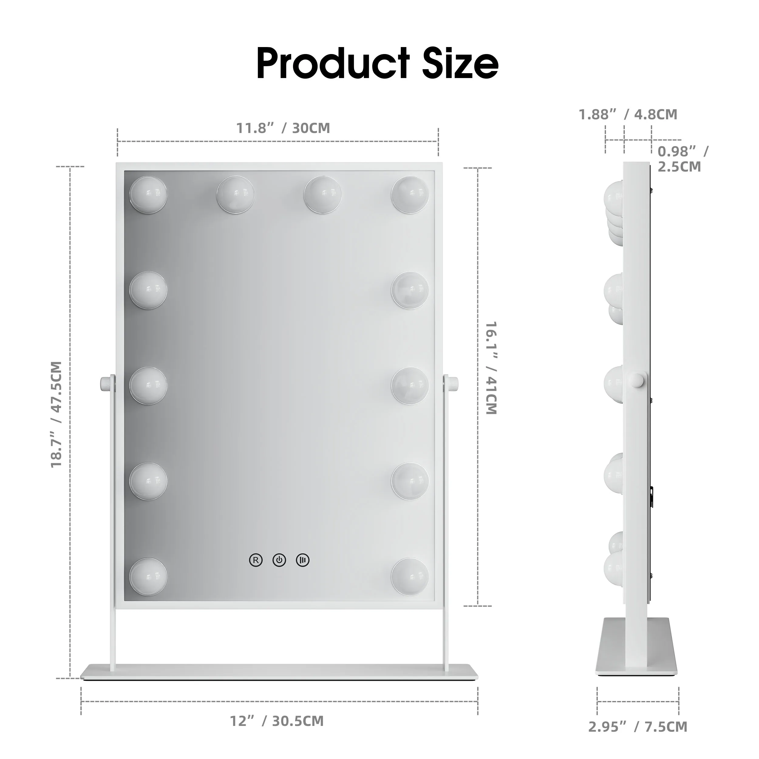 Hollywood Style Illuminated  Adjust Brightness Bulbs Cosmetic Make Up Makeup Mirror With Led Light Hollywood Vanity Mirror
